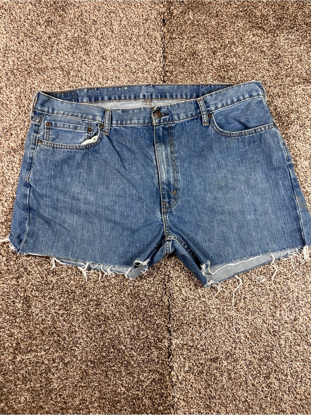 Levi's Medium Blue Cutoff Denim Shorts